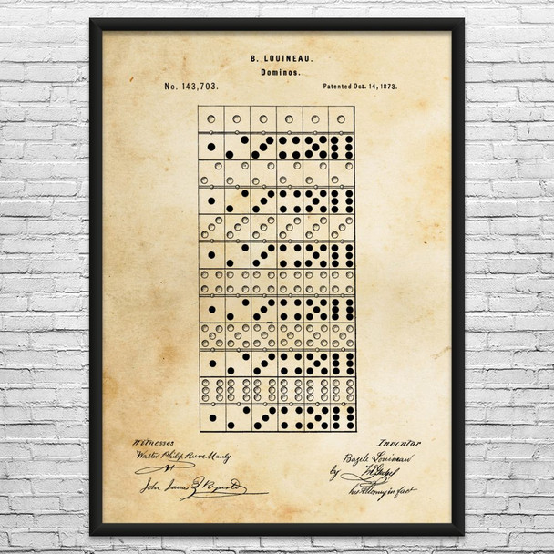 Dominoes Patent Wall Art