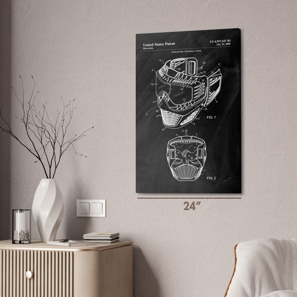 Paintball Mask Patent Wall Art