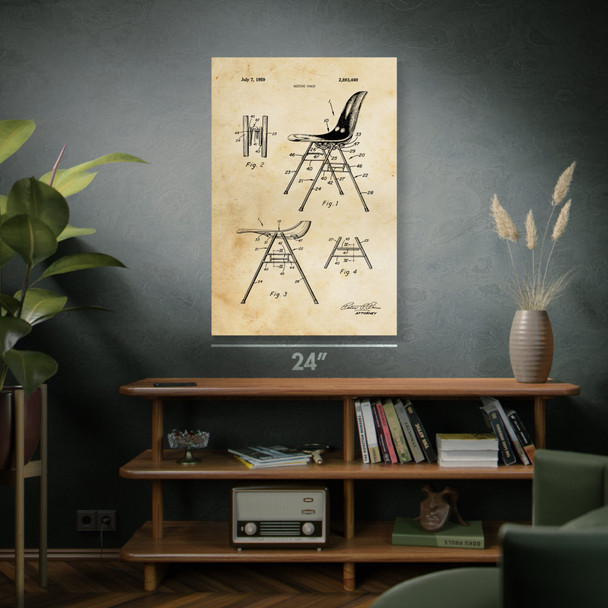 Nesting Chair Patent Wall Art