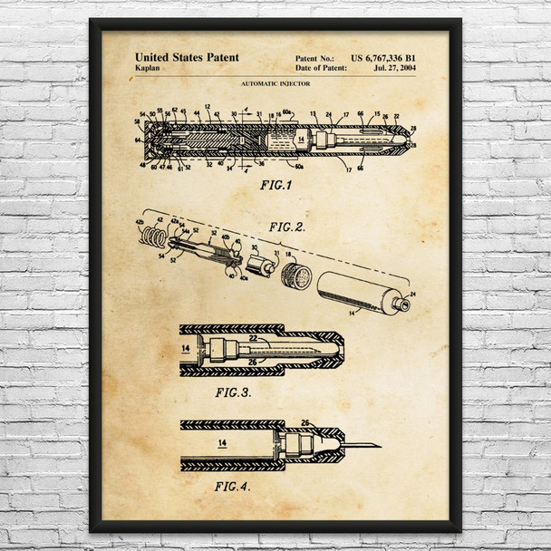 Epipen Patent Wall Art
