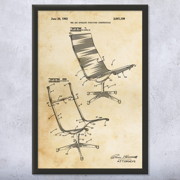 Office Chair Patent Wall Art