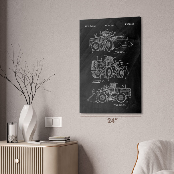Tractor Loader Patent Wall Art