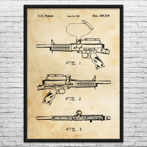 Paintball Gun Patent Wall Art