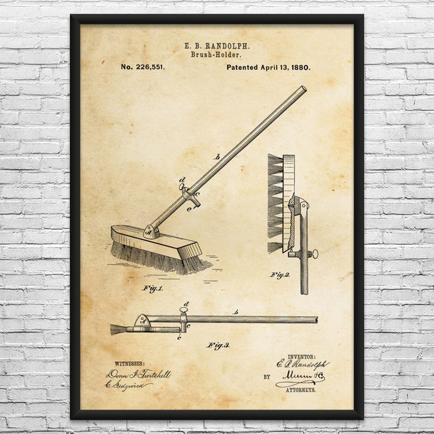 Push Broom Patent Wall Art