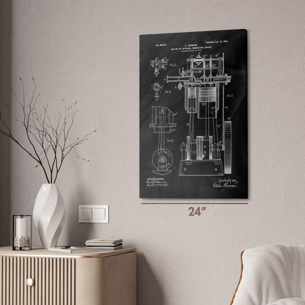 Gas ICE Engine Patent Wall Art