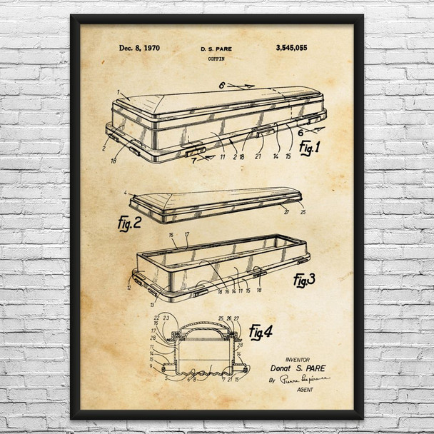 Coffin Patent Wall Art