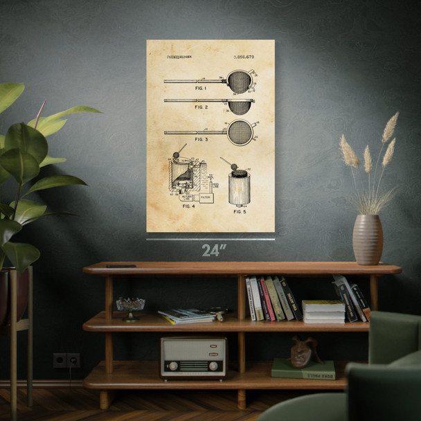 Pool Skimmer Patent Wall Art