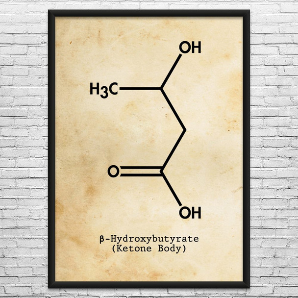Beta Hydroxybutyrate Molecule Wall Art