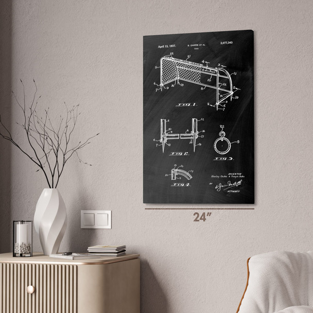 Soccer Goal Patent Wall Art