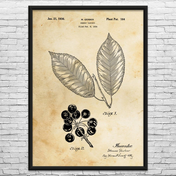 Cherry Tree Patent Wall Art