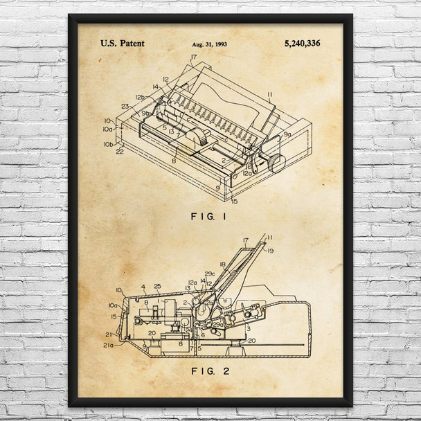 Dot Matrix Printer Patent Wall Art