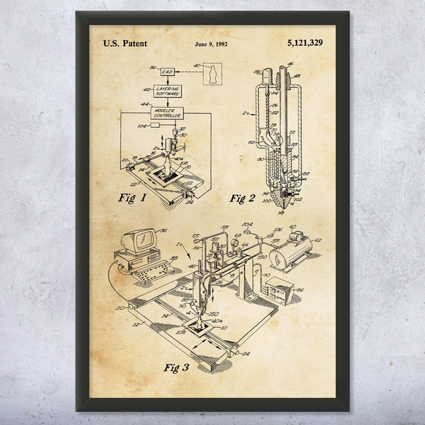 3D Printer Patent Wall Art