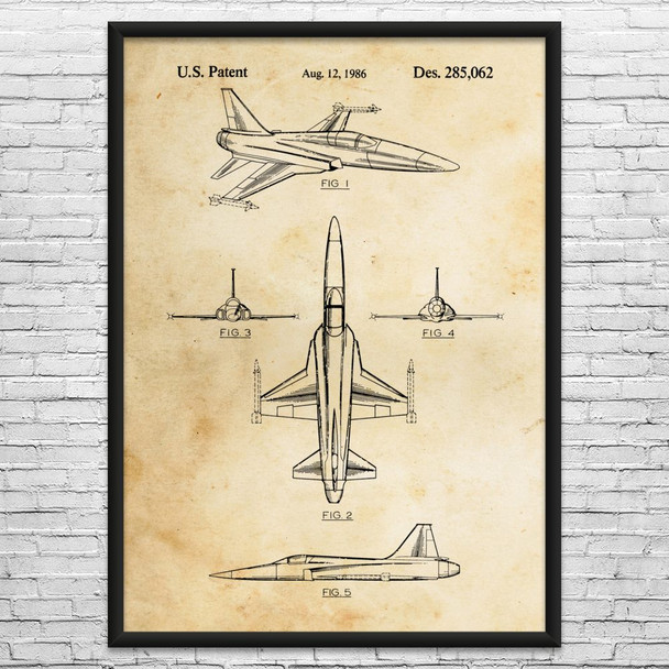 F-20 Tigershark Patent Wall Art