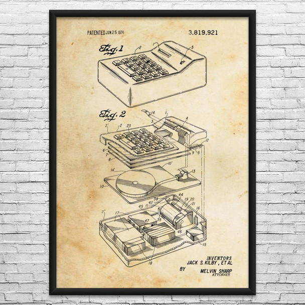 Calculator Patent Wall Art