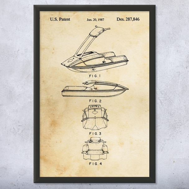 Jet Ski Patent Wall Art