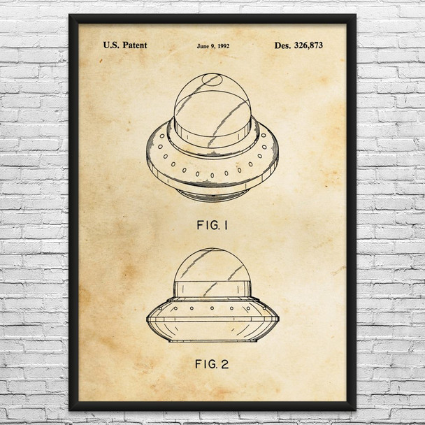 Flying Saucer Patent Wall Art