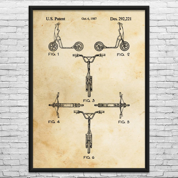 Scooter Patent Wall Art