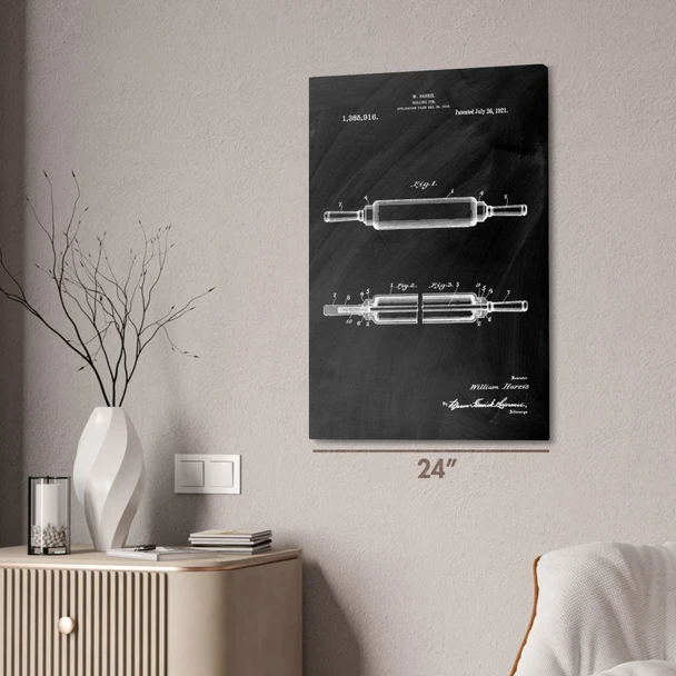 Rolling Pin Patent Wall Art