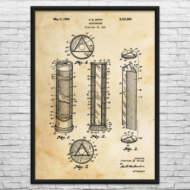 Kaleidoscope Patent Wall Art
