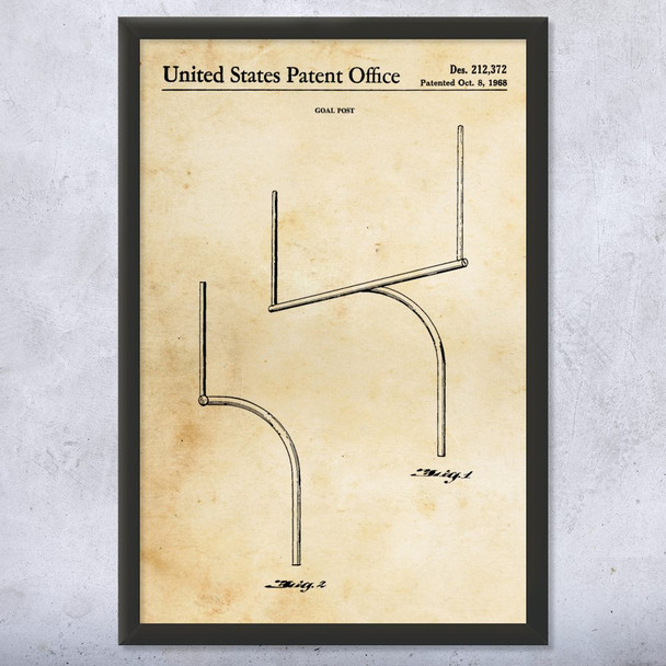 Football Goal Patent Wall Art