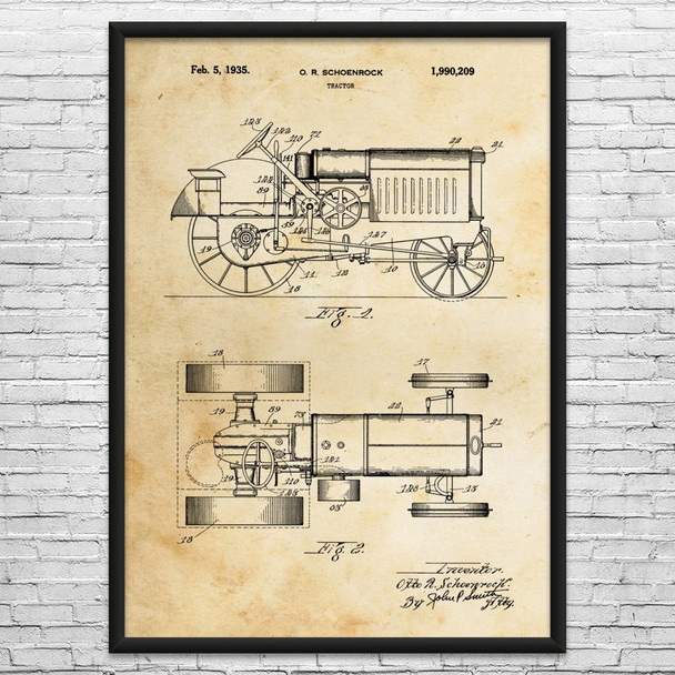Oliver Tractor Patent Wall Art