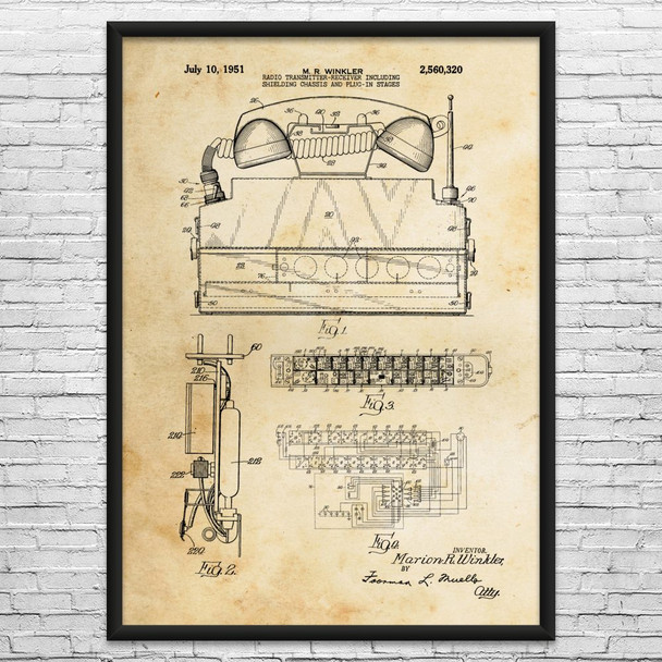 Field Telephone Patent Wall Art
