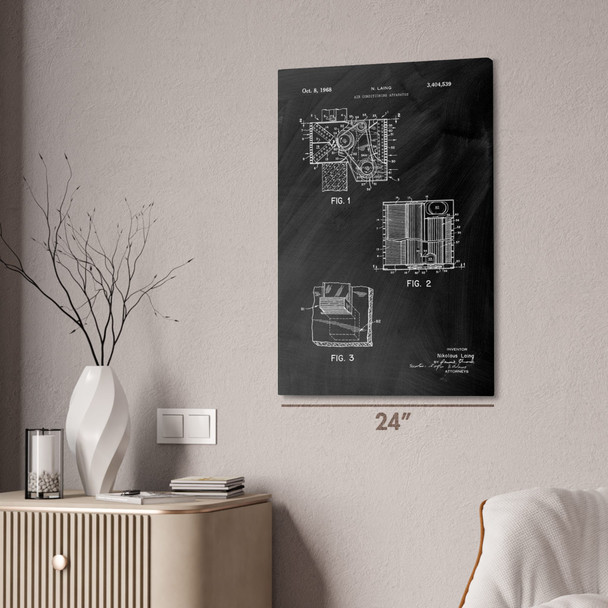 Air Conditioner Patent Wall Art