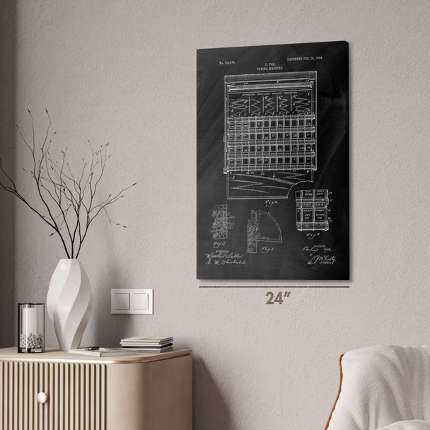Voting Machine Patent Wall Art