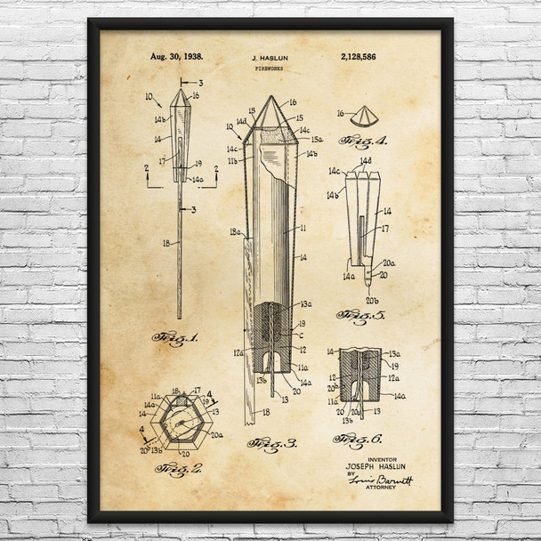 Sky Rocket Patent Wall Art
