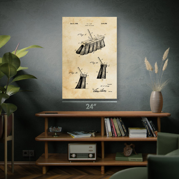 Street Sweepers Broom Patent Wall Art