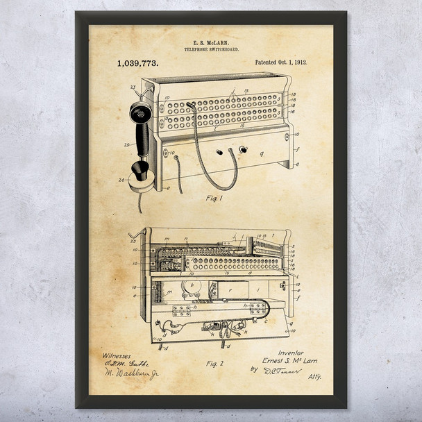 Switchboard Patent Wall Art