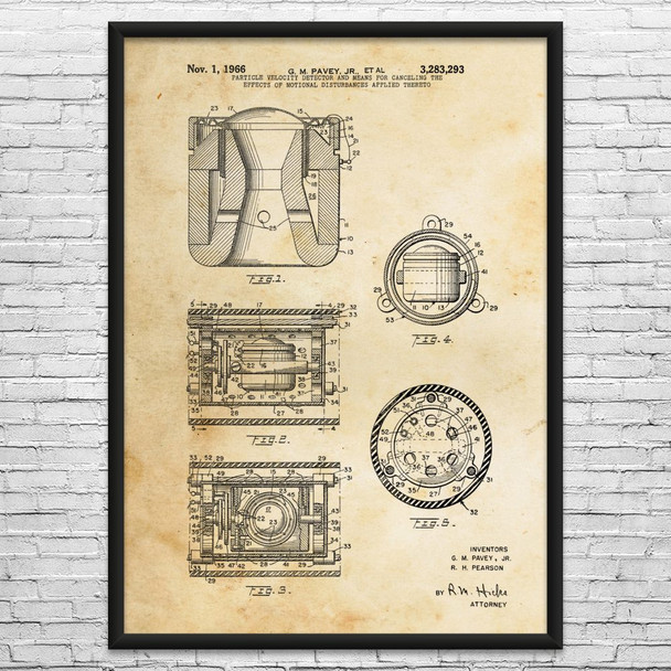 Particle Velocity Detector Patent Wall Art