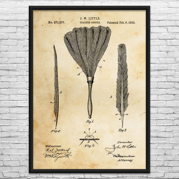 Feather Duster Patent Wall Art
