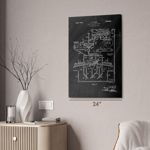 Ore Separator Patent Wall Art