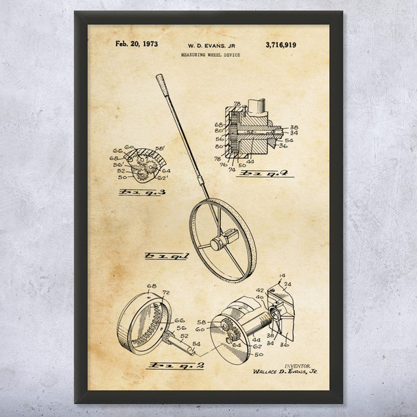 Measuring Wheel Patent Wall Art