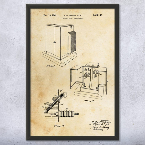 Transformer Box Patent Wall Art