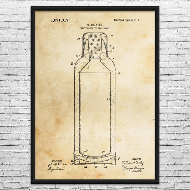 Insulated Bottle Patent Wall Art