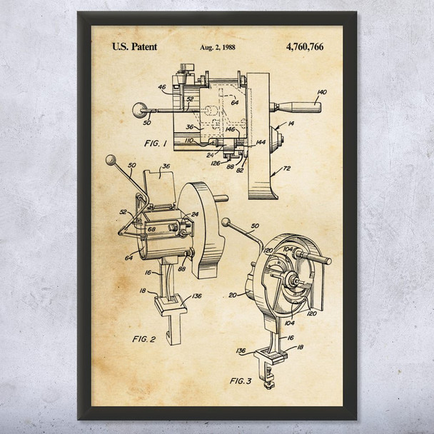 Vegetable Slicer Patent Wall Art