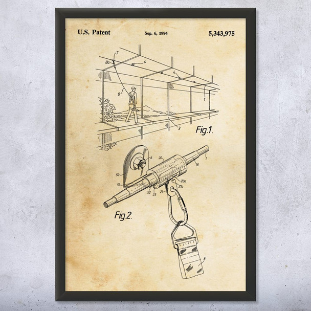 Construction Lanyard Patent Wall Art