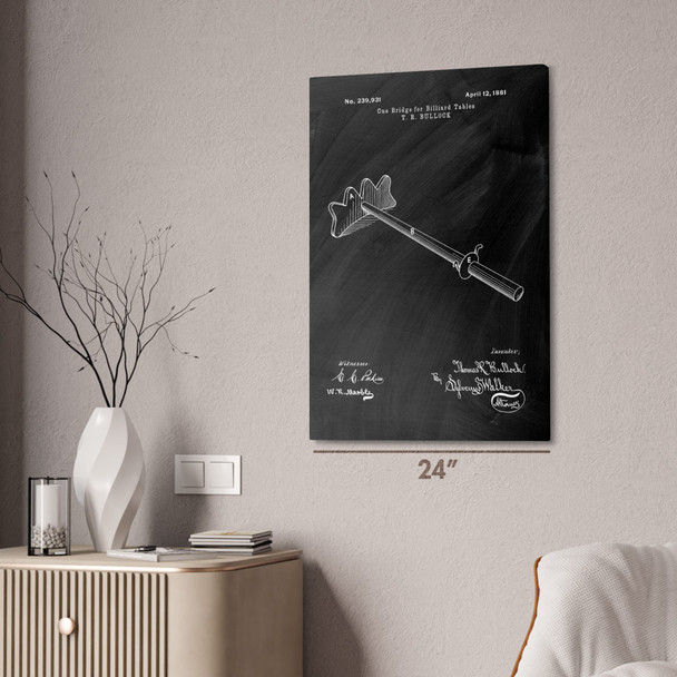 Cue Bridge Patent Wall Art