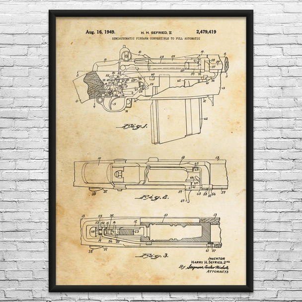 M14 Rifle Patent Wall Art