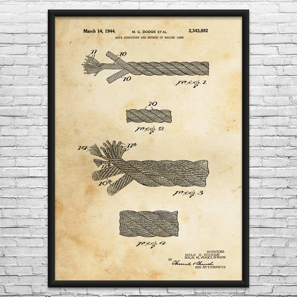Rope Patent Wall Art