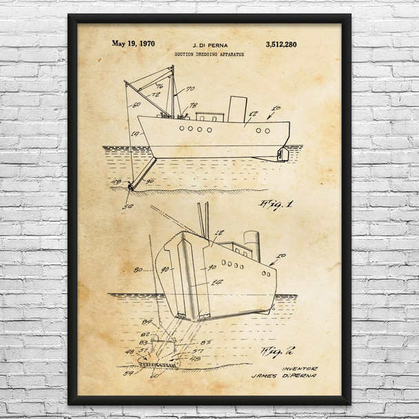 Suction Dredging Patent Wall Art