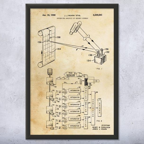 Seismograph Patent Wall Art