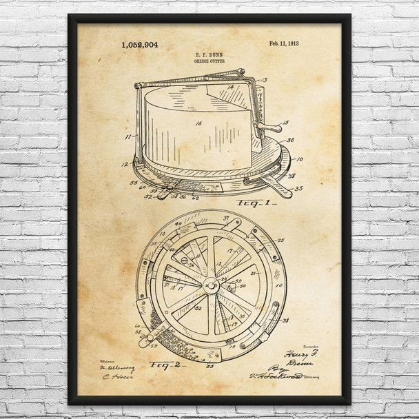 Cheese Cutter Patent Wall Art