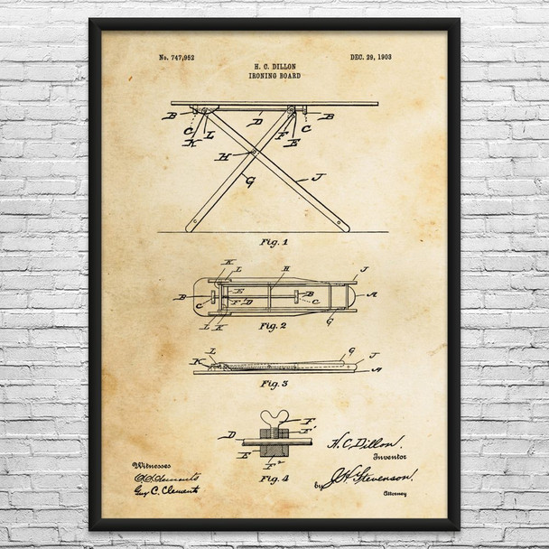 Ironing Board Patent Wall Art