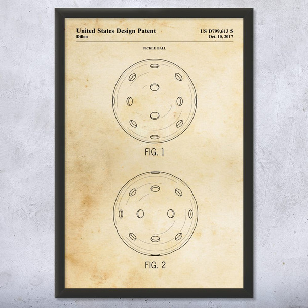 Pickleball Patent Wall Art