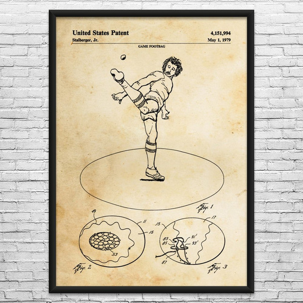 Hacky Sack Patent Wall Art