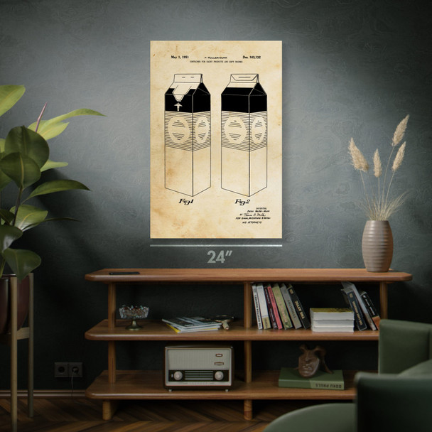 Milk Carton Patent Wall Art