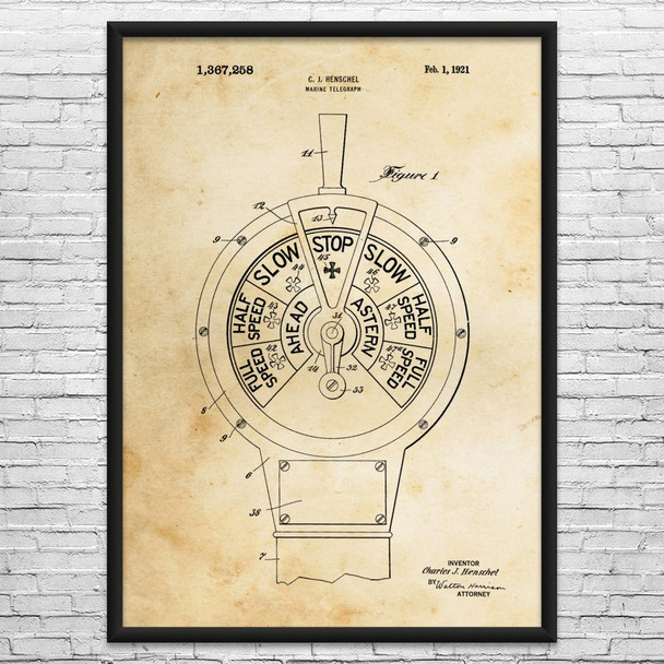 Marine Telegraph Patent Wall Art